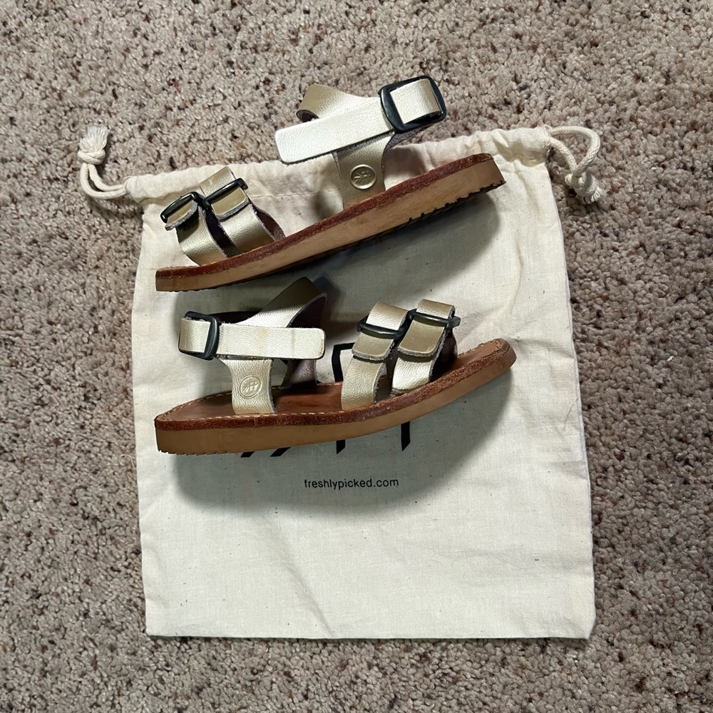 Toddler Girl’s Freshly Picked Gold Rockaway Sandals - Size 5 - Picture 5 of 5